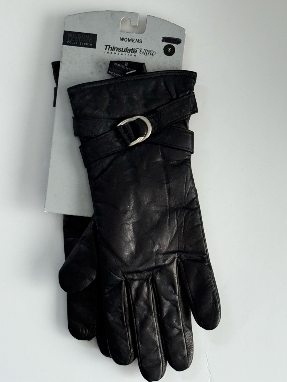 Wilsons Leather Women's Black Thinsulate Leather Gloves SMALL